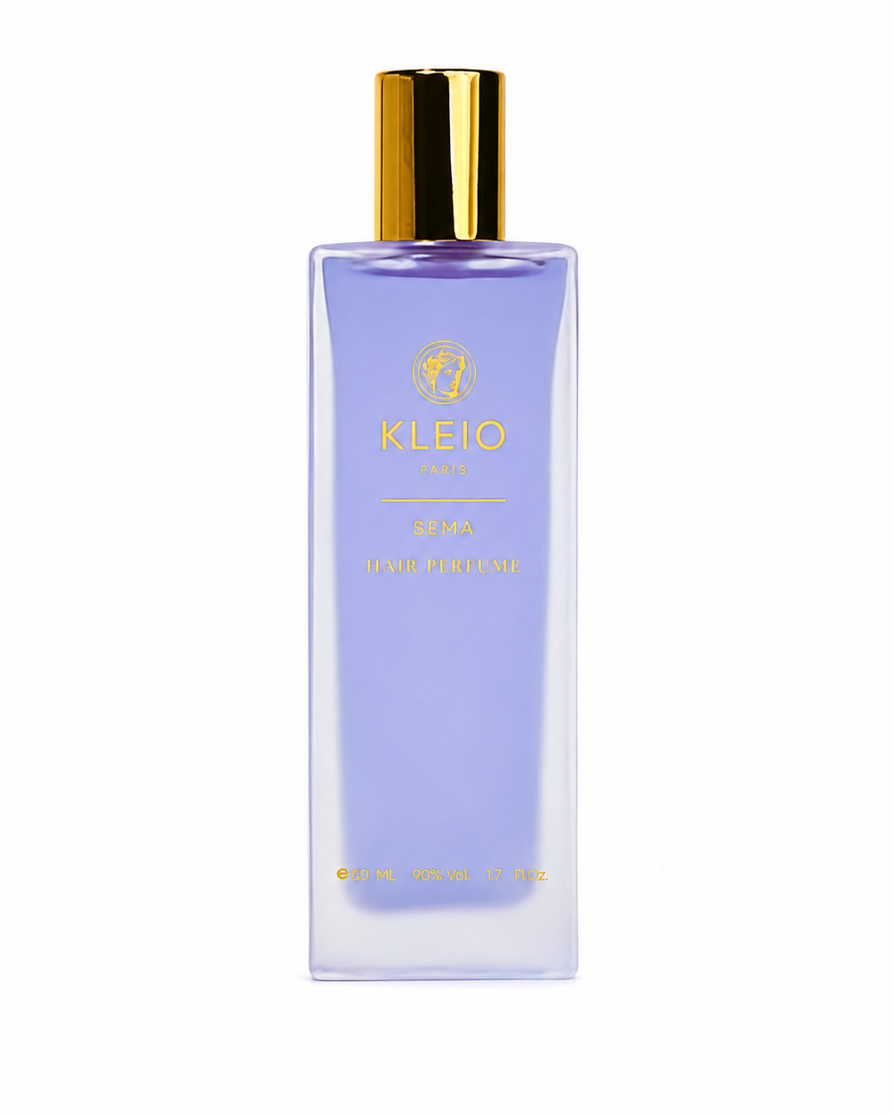 SEMA Hair Perfume 50 ml frosted bottle with a gold cap